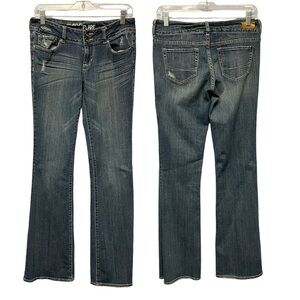 Bullhead Marin Flare Lowrise denim Blue Jeans Junior Size 7L womens
